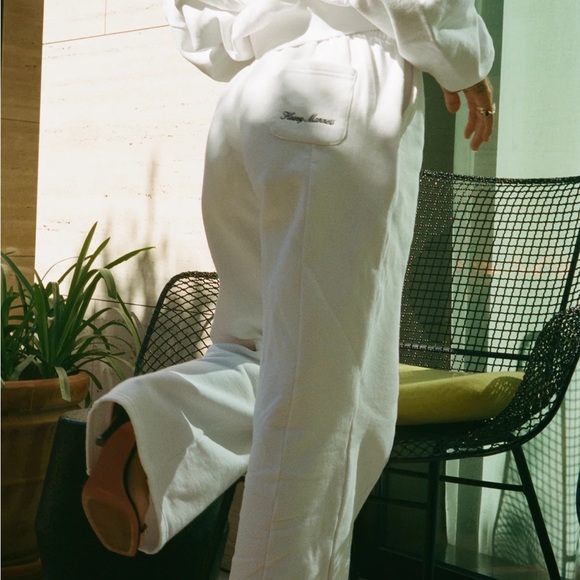 Heavy Manners Straight Leg Sweats in Snow White - Picture 10 of 12